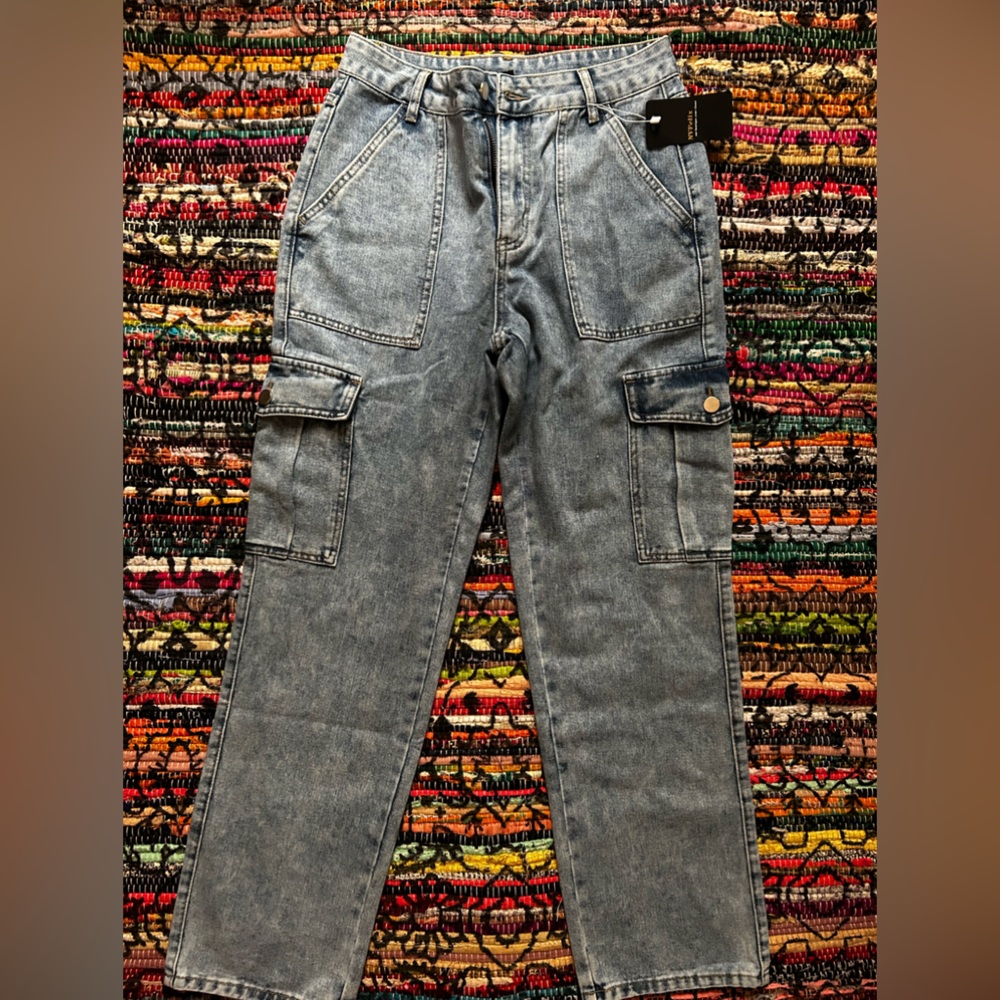 Baggy Cargo Pocket Grunge Jeans Size M/S